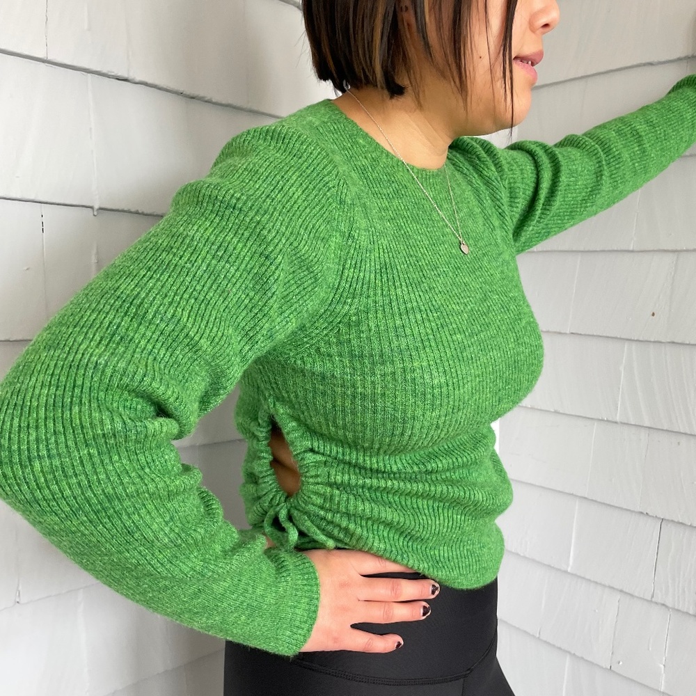 ZARA SIDE PLEAT KNIT SWEATER - Picture 3 of 8